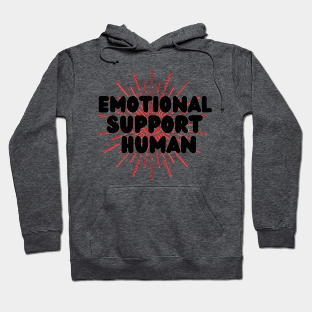 Emotional support human red Hoodie by system51